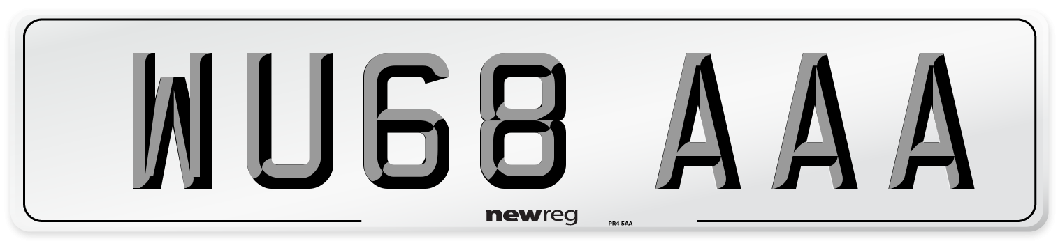 WU68 AAA Number Plate from New Reg
